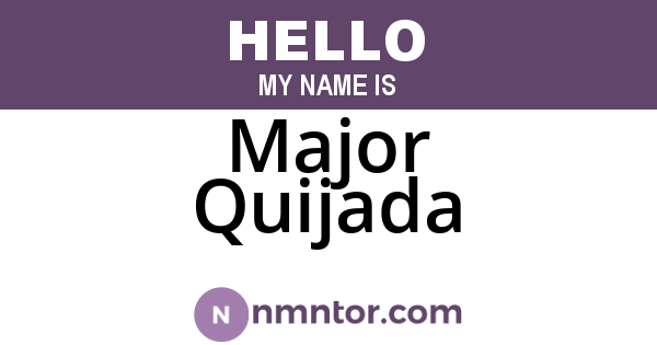 Major Quijada