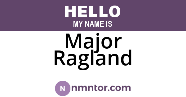 Major Ragland