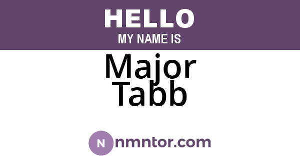 Major Tabb