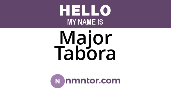 Major Tabora