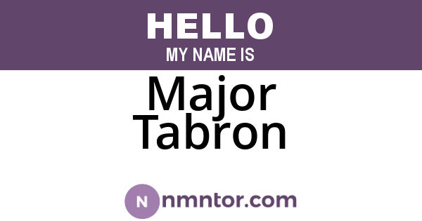 Major Tabron