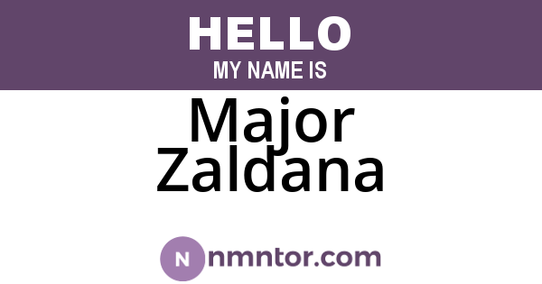 Major Zaldana