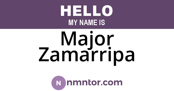 Major Zamarripa