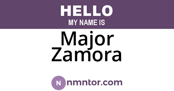 Major Zamora