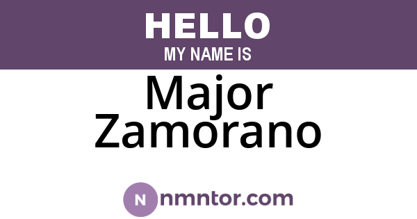 Major Zamorano