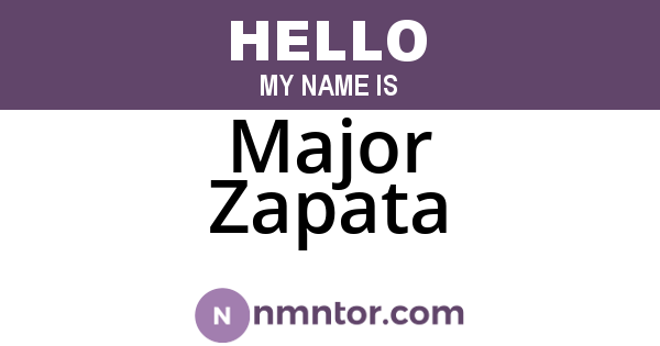 Major Zapata