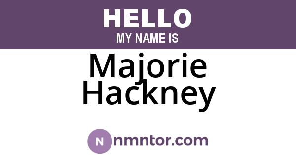 Majorie Hackney