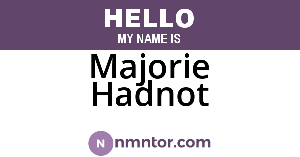 Majorie Hadnot