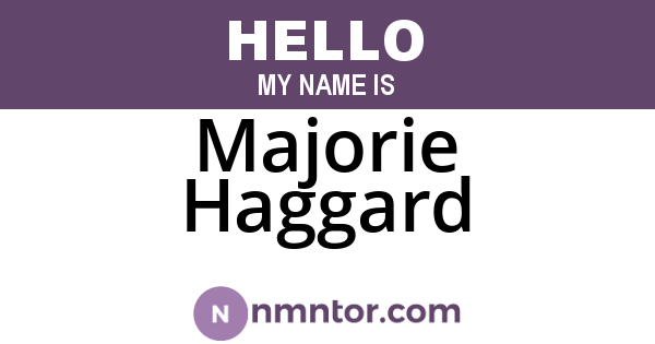Majorie Haggard