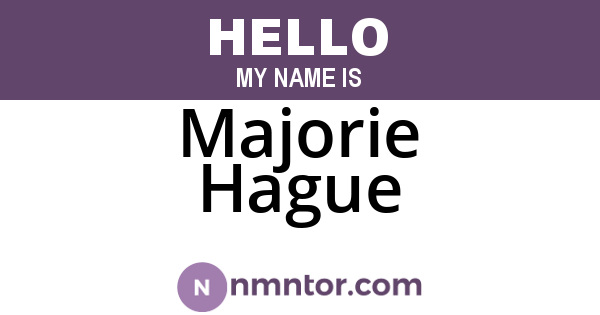 Majorie Hague