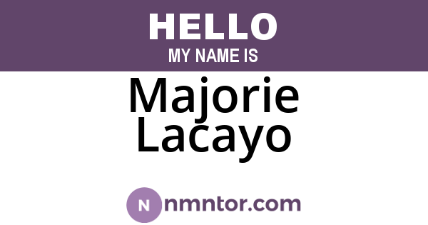 Majorie Lacayo