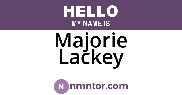 Majorie Lackey
