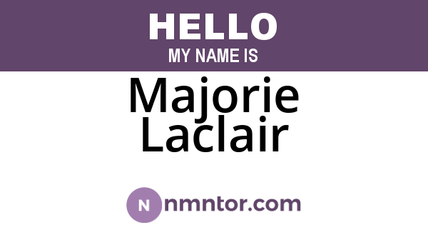 Majorie Laclair