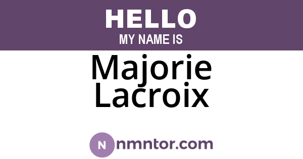 Majorie Lacroix