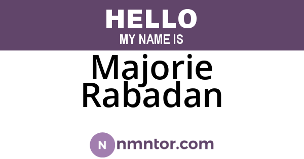 Majorie Rabadan