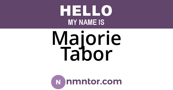 Majorie Tabor