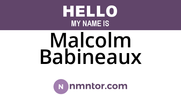 Malcolm Babineaux