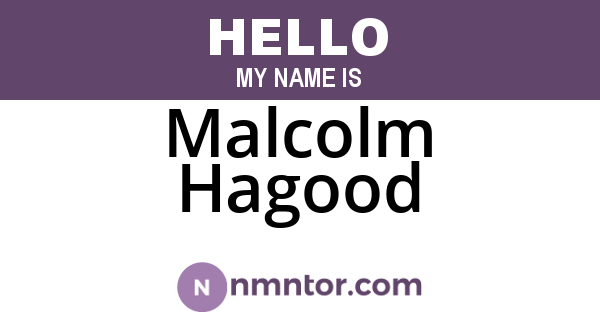 Malcolm Hagood