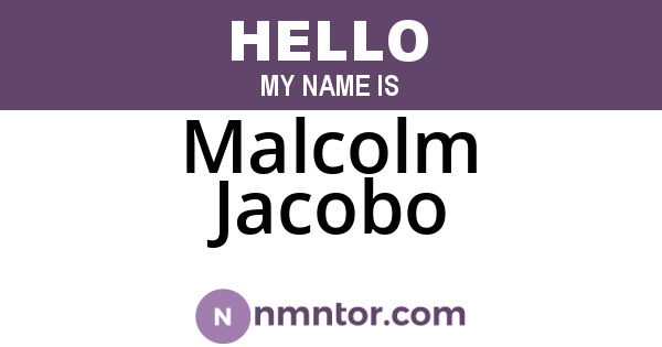 Malcolm Jacobo