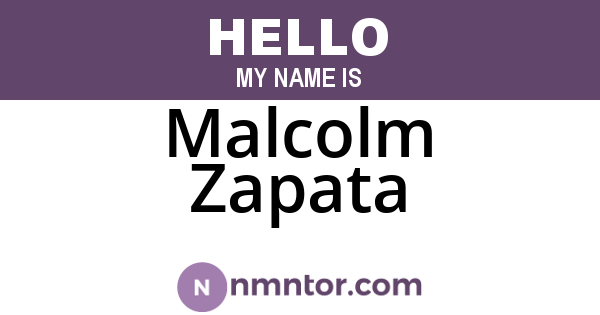Malcolm Zapata