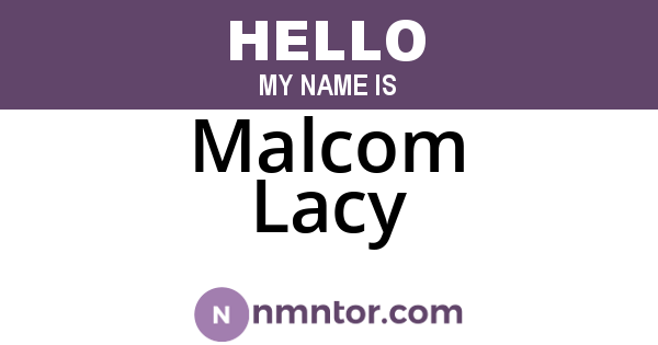 Malcom Lacy