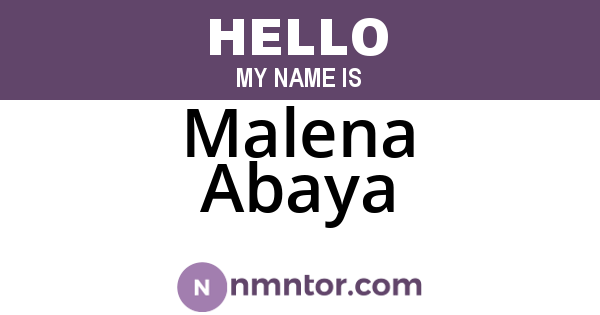 Malena Abaya