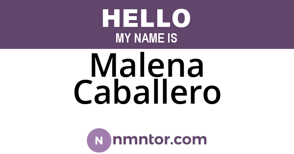 Malena Caballero