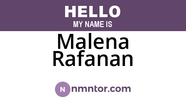 Malena Rafanan