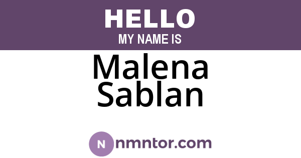 Malena Sablan