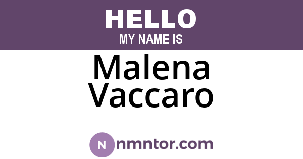 Malena Vaccaro