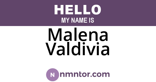 Malena Valdivia