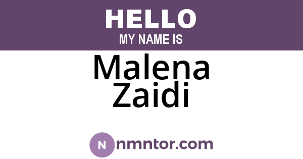 Malena Zaidi