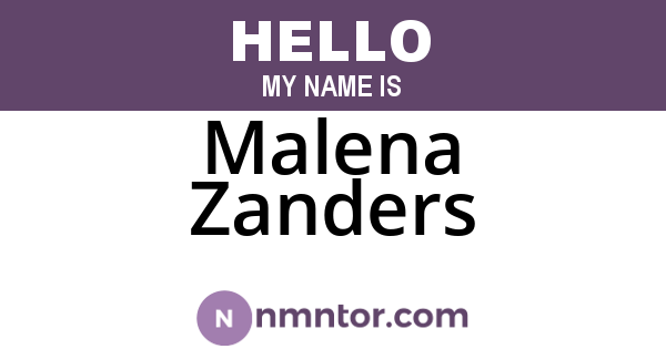 Malena Zanders