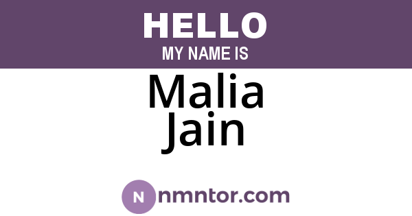 Malia Jain