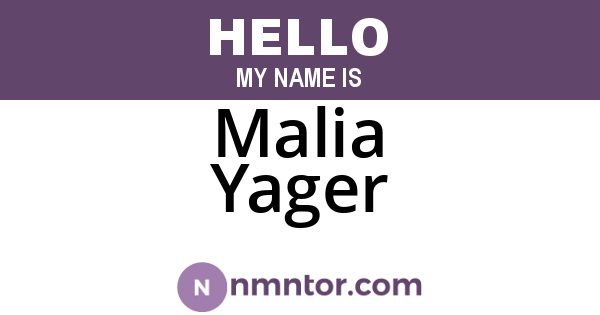 Malia Yager