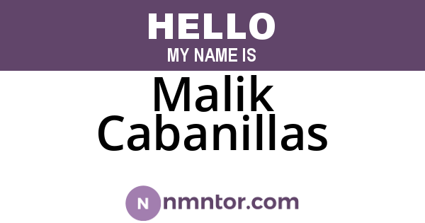 Malik Cabanillas