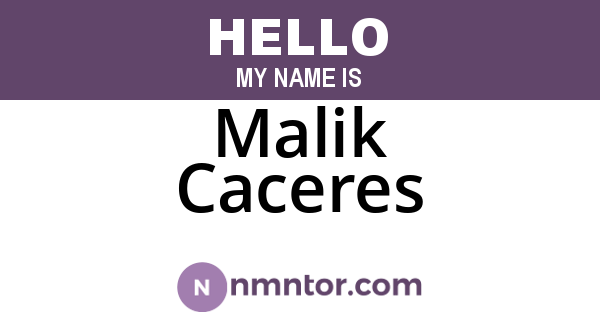 Malik Caceres