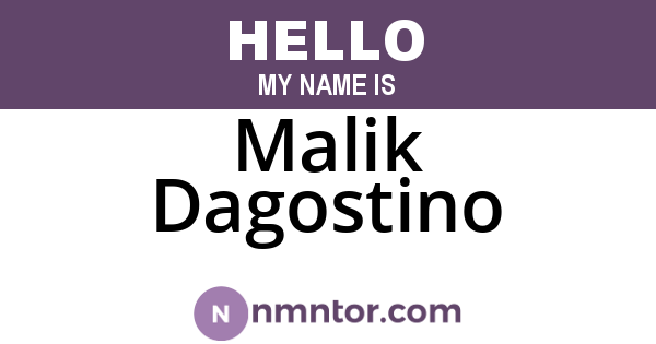 Malik Dagostino