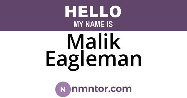 Malik Eagleman
