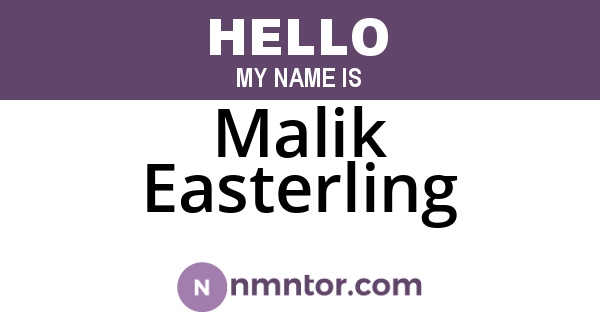 Malik Easterling
