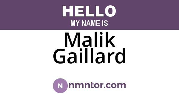 Malik Gaillard