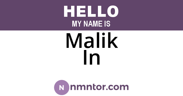 Malik In