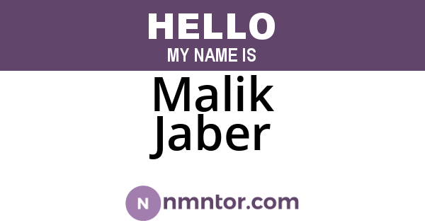 Malik Jaber