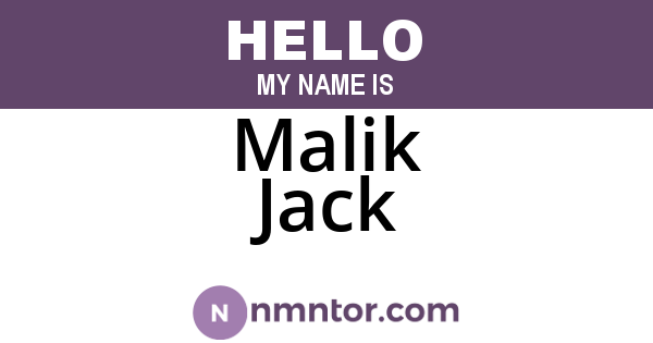 Malik Jack