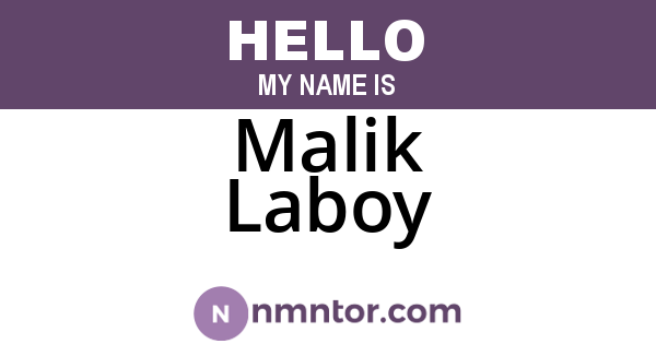 Malik Laboy