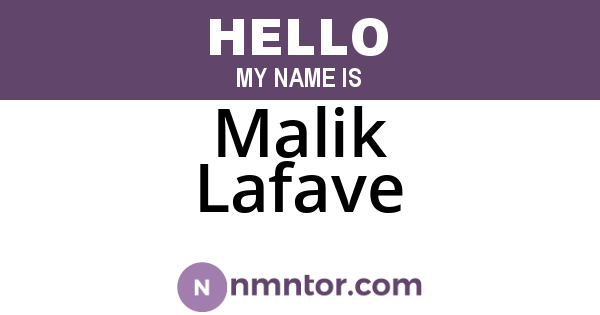 Malik Lafave