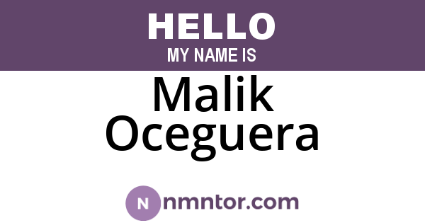 Malik Oceguera