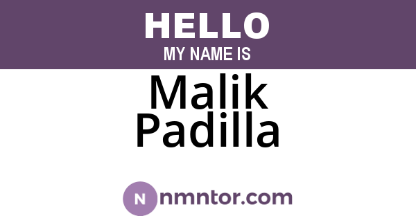 Malik Padilla