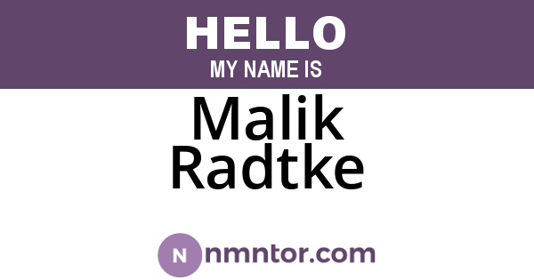 Malik Radtke