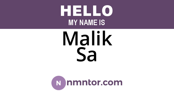 Malik Sa